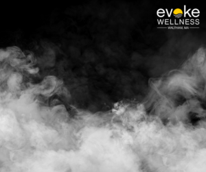 Cloud of smoke to symbolize a person wondering if nicotine is a stimulant